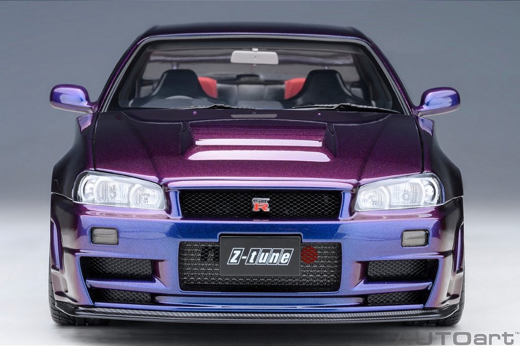 Nissan R34 GT-R Z-Tune Nismo 1:18 Autoart Violeta - 20 anos! Loja