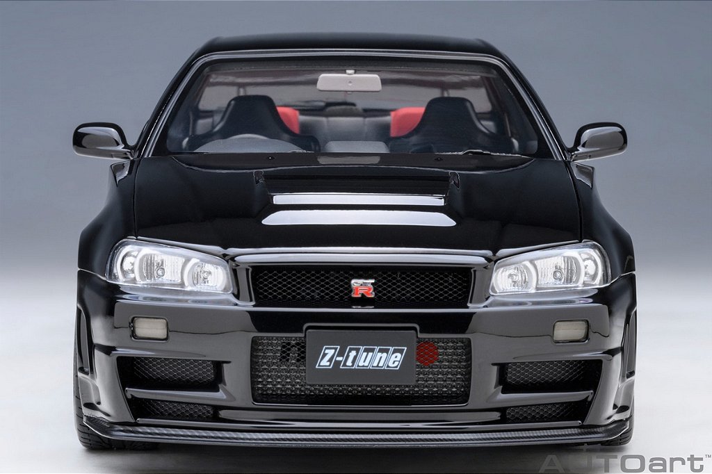 Nissan R34 GT-R Z-Tune Nismo 1:18 Autoart Preto - 20 anos! Loja on