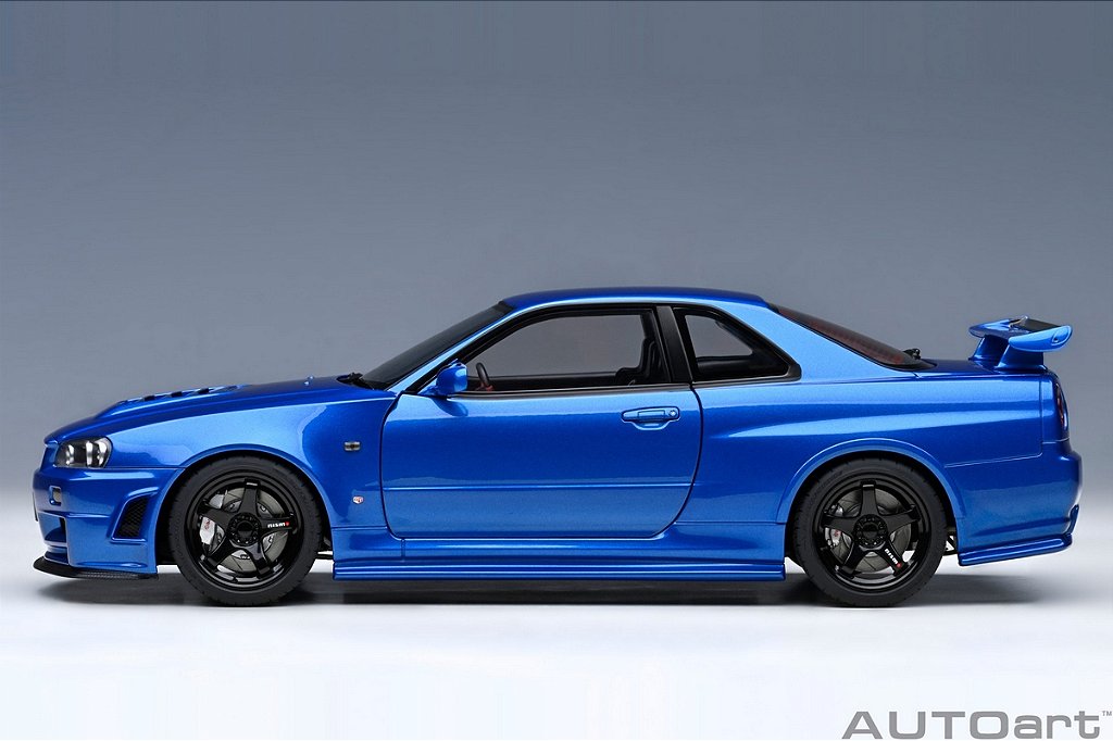 【未開封】 NISSAN SKYLINE GT-R (R34) V-SPⅡ Nissan R34 GT-R Z-Tune Nismo 1:18 Autoart Azul - 20 anos! Loja on