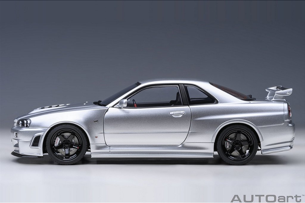 ミニカー 1/18 AUTOart Pennzoil Nismo GT-R (R34) Nissan R34 GT-R Z-Tune Nismo 1:18 Autoart Prata - 20 anos! Loja on