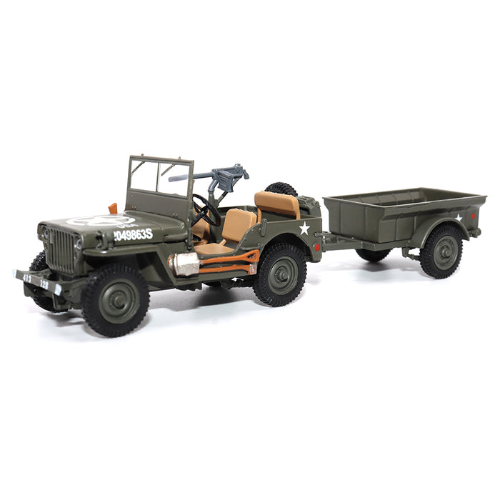 Jeep Willys 1/4 Ton c/ Carreta 1:43 Motorcity Classics - 20 anos