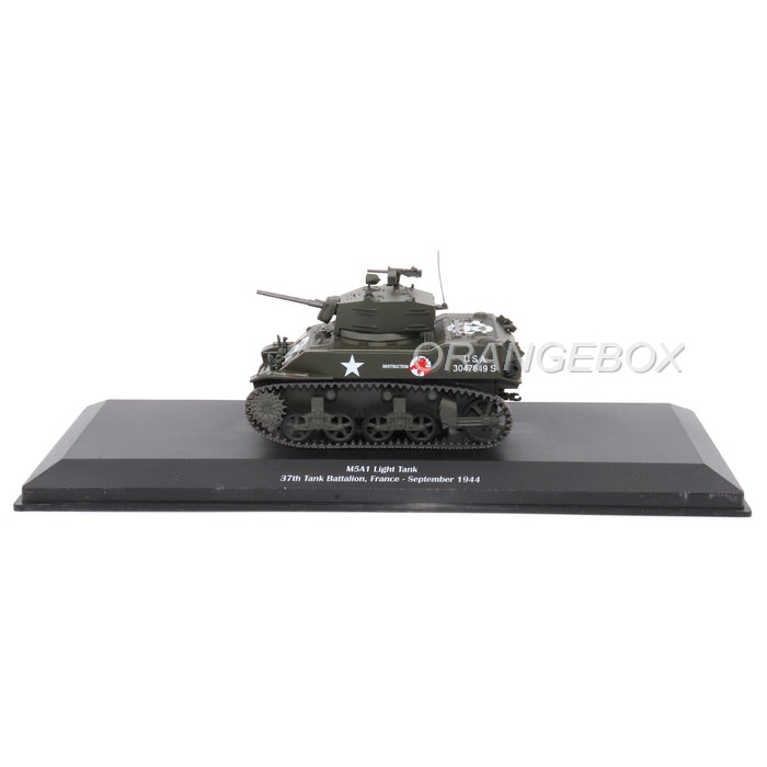 Tanque M5A1 Light Tank France 1944 1:43 Motorcity Classics - 20
