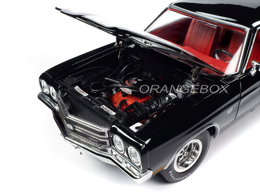 1/18 1970 シボレーシェベルSS CHEVELLE PRO STREET Chevrolet Chevelle SS 1970 Muscle Machines 1:18 Autoworld Preto