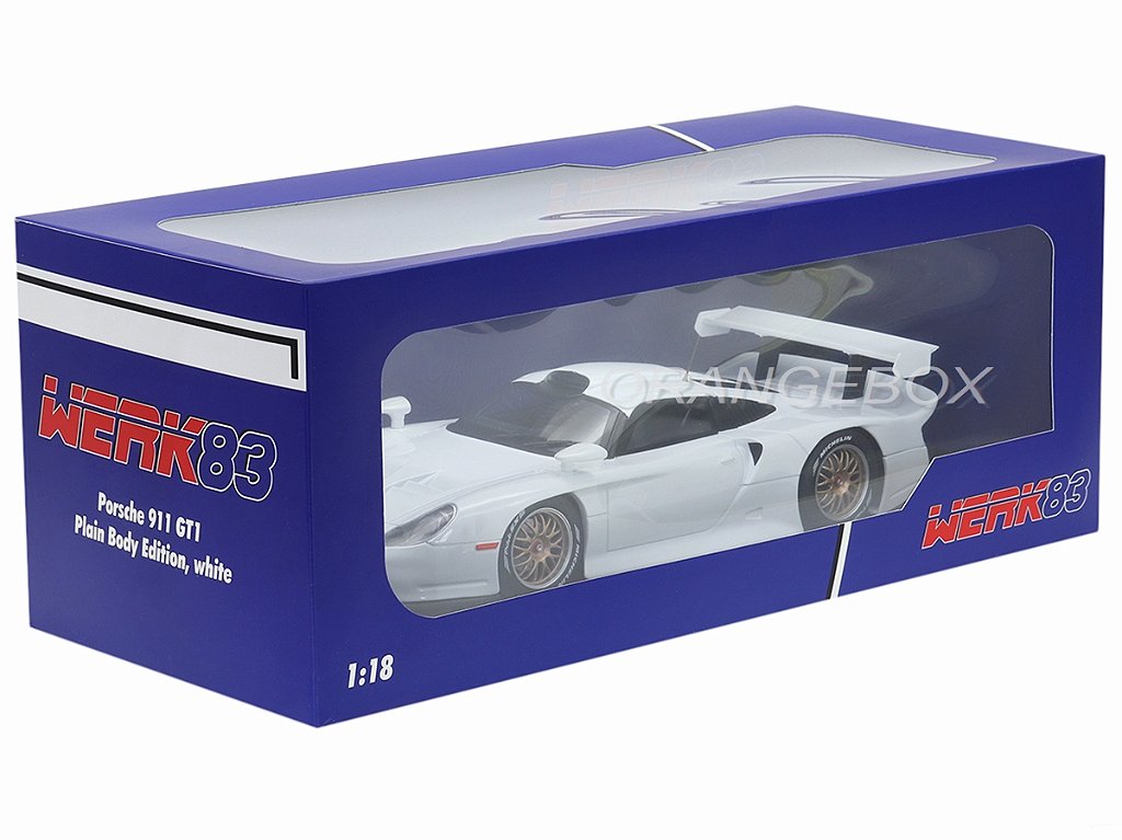 Porsche 911 GT1 Plain Body Edition 1997 1:18 Werk83 - 20 anos