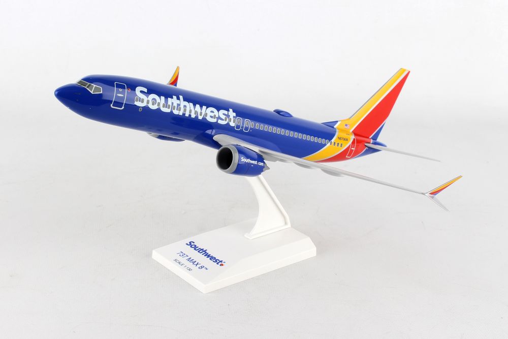 Avião Southwest 737-Max8 1:130 Skymarks - 20 anos! Loja on-line de