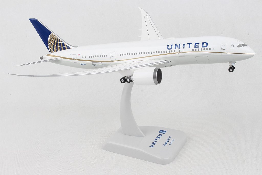 Avião Boeing 787-8 United 1:200 Hogan - 20 anos! Loja on-line de
