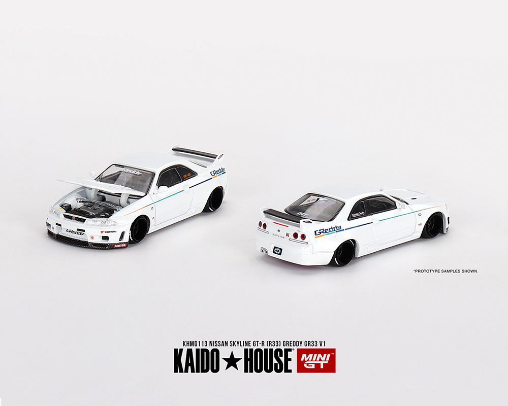 Nissan Skyline GT-R (R33) Greddy GR33 V1 Kaido House 1:64 Mini GT