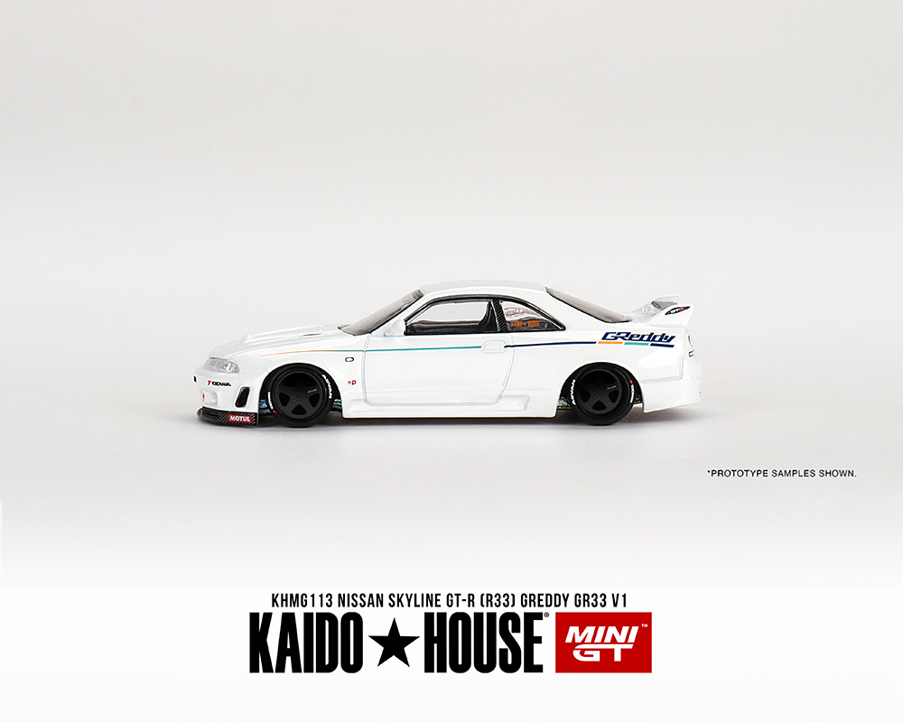 Nissan Skyline GT-R (R33) Greddy GR33 V1 Kaido House 1:64 Mini GT