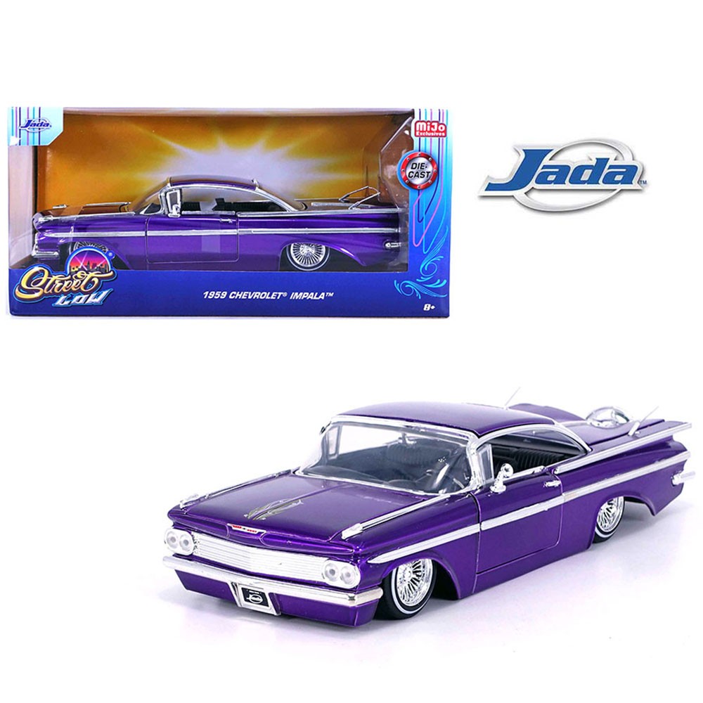 Chevrolet Impala 1959 Lowrider DUB 1:24 Jada Toys Purple - 19 anos