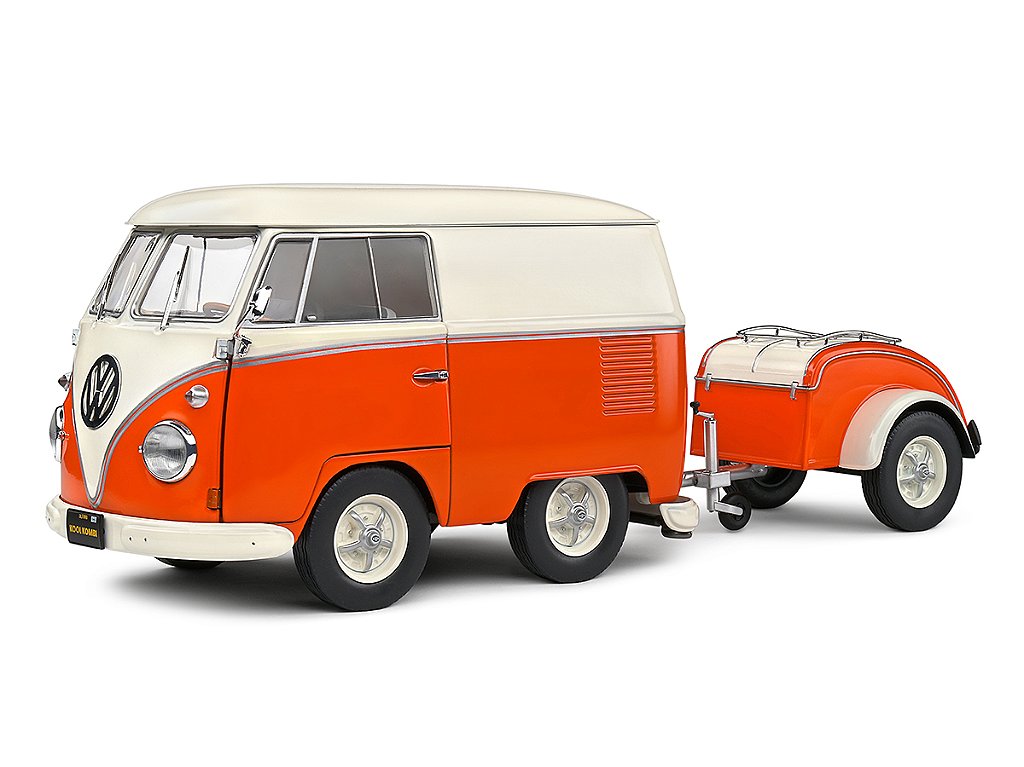 ソリド1/18 VW T1 バン クール コンビ トレーラー 1950 オレンジ Volkswagen Kombi T1 Kool 1950 1:18 Solido Laranja - 19 anos