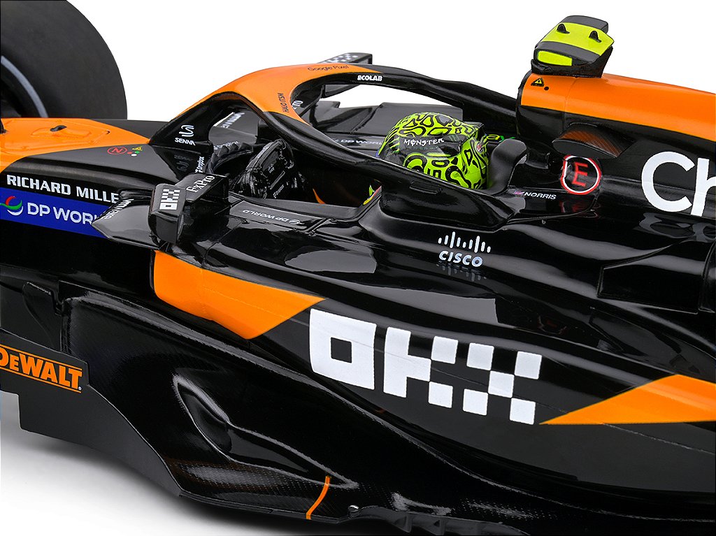 Fórmula 1 McLaren MCL38 Lando Norris GP Miami 2024 1:18 Solido