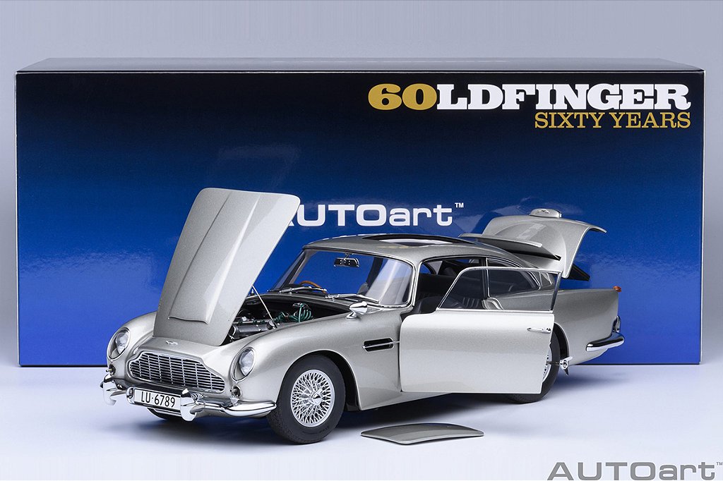 Aston Martin DB5 James Bond 007 Goldfinger 1:18 Autoart Prata - 20