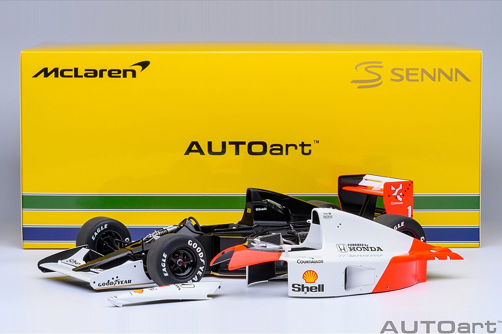 Fórmula 1 McLaren Honda MP4/6 1991 Ayrton Senna 1:18 Autoart (sem