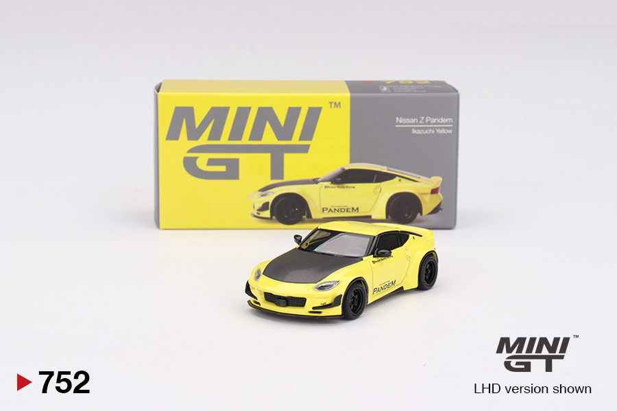 Nissan Z Pandem Ikazuchi Yellow 1:64 Mini GT - 19 anos! Loja on