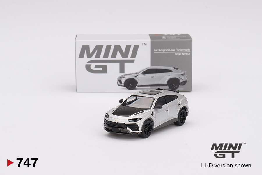Lamborghini Urus Performante Grigio Nimbus 1:64 Mini GT - 20 anos