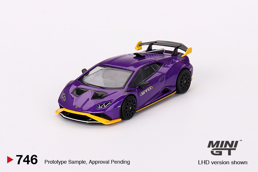 Lamborghini Huracán STO Viola Pasifae 1:64 Mini GT - 20 anos! Loja