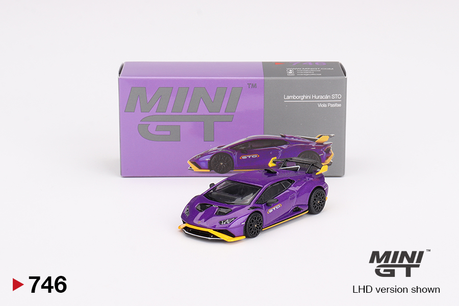 Lamborghini Huracán STO Viola Pasifae 1:64 Mini GT - 20 anos! Loja