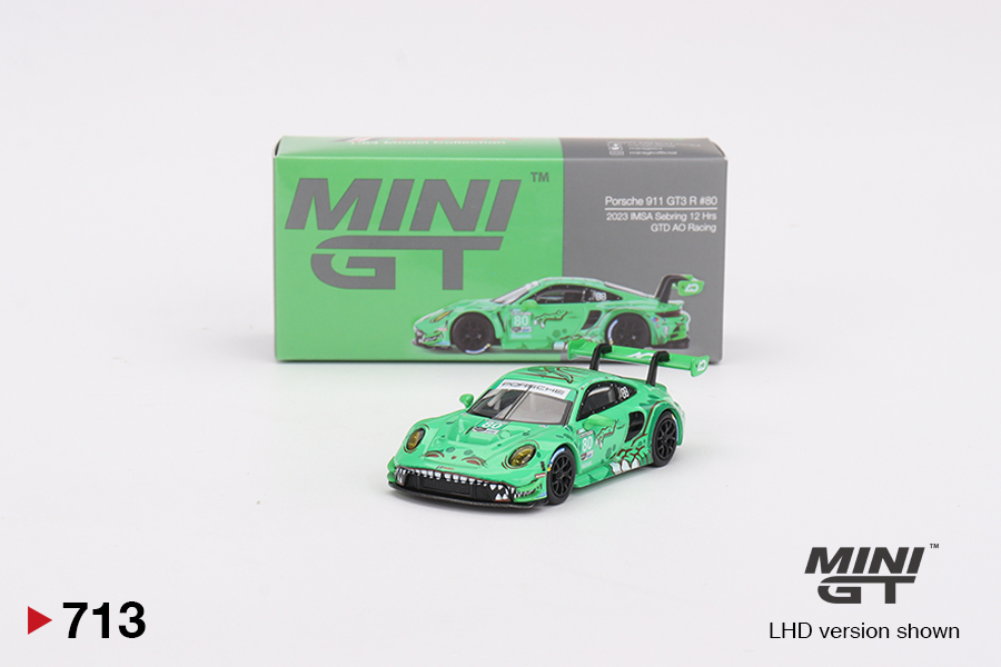 Porsche 911 GT3 R #80 2023 IMSA 12Hs Sebring 1:64 Mini GT - 20