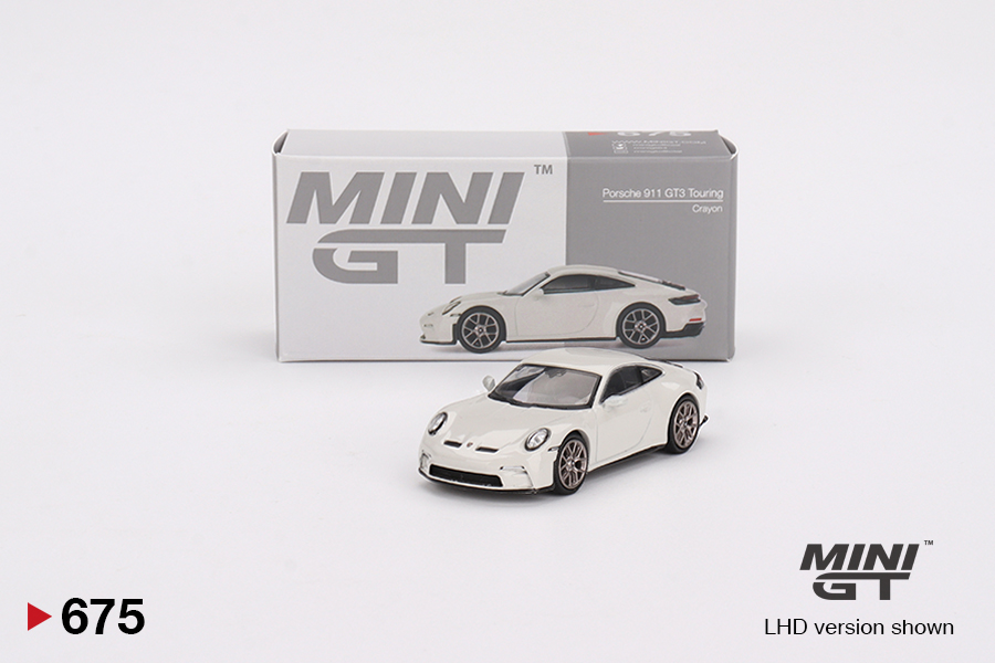Porsche 911 (992) GT3 Touring Crayon 1:64 Mini GT - 20 anos! Loja