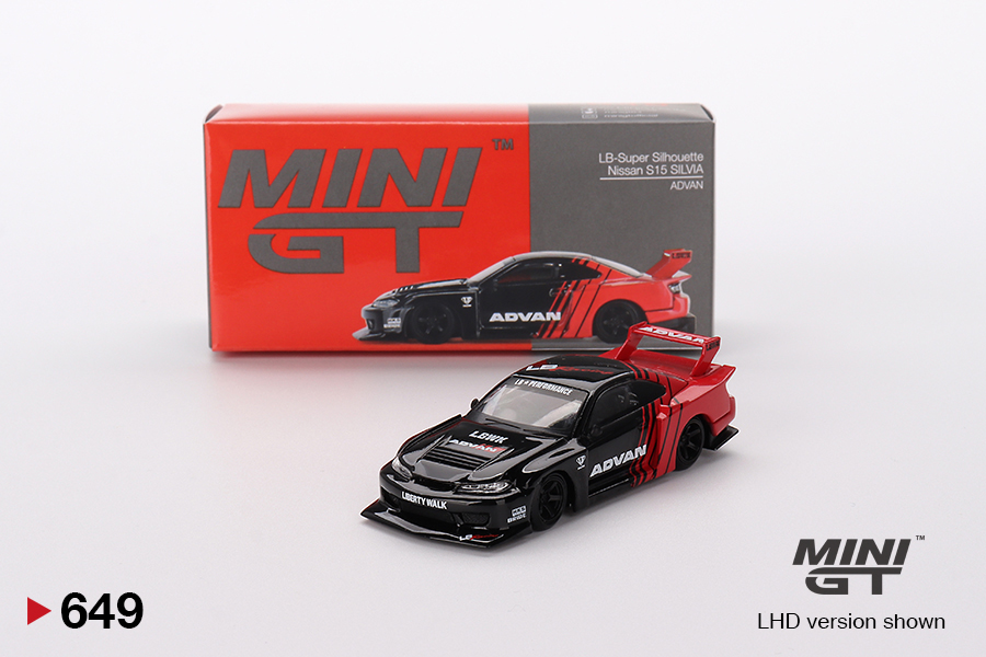 Nissan LB-Super Silhouette S15 SILVIA ADVAN 1:64 Mini GT - 19 anos