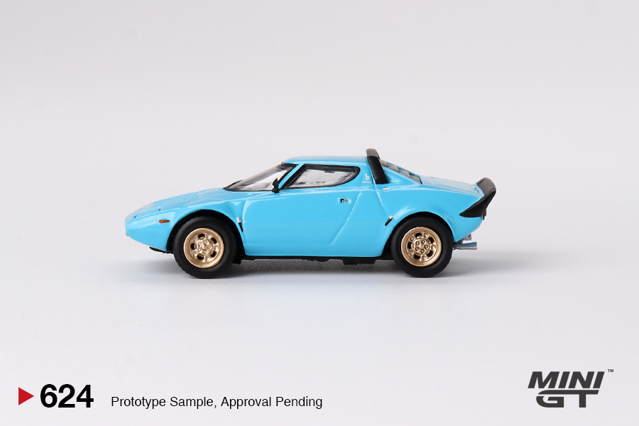 Lancia Stratos HF Stradale Azzuro Chiaro 1:64 Mini GT - 20 anos