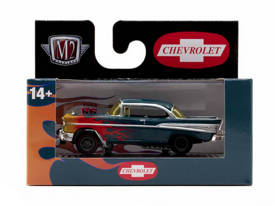 Chevrolet Bel Air Gasser 1957 R84 1:64 M2 Machines - 20 anos! Loja