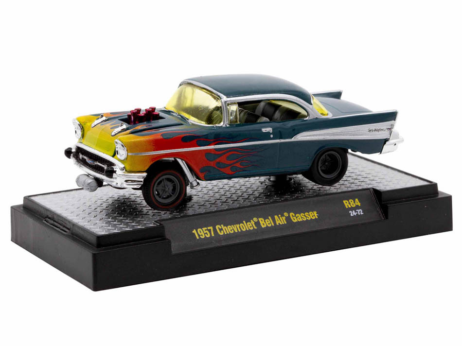 Chevrolet Bel Air Gasser 1957 R84 1:64 M2 Machines - 20 anos! Loja