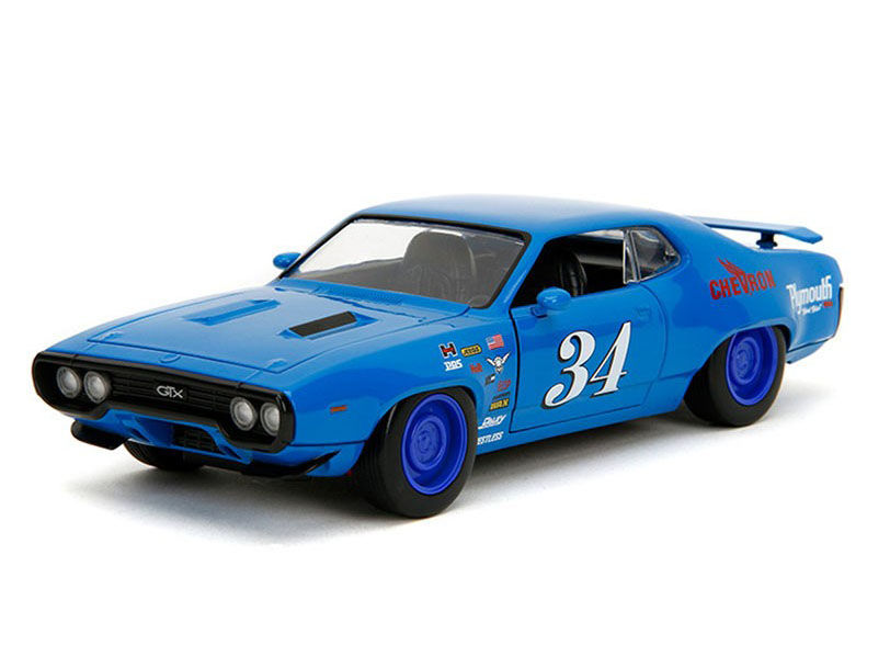 Plymouth GTX 1972 1:24 Jada Toys Azul - 20 anos! Loja on-line de