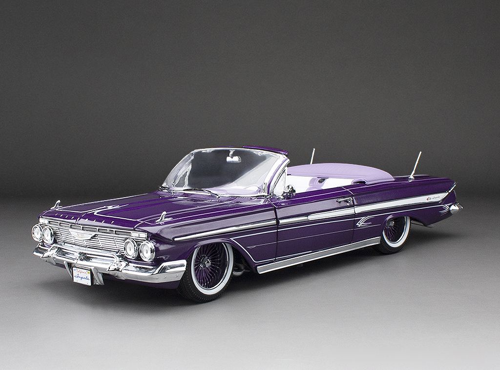 Chevrolet Impala 1961 Open Convertilbe Lowrider 1:18 Sunstar