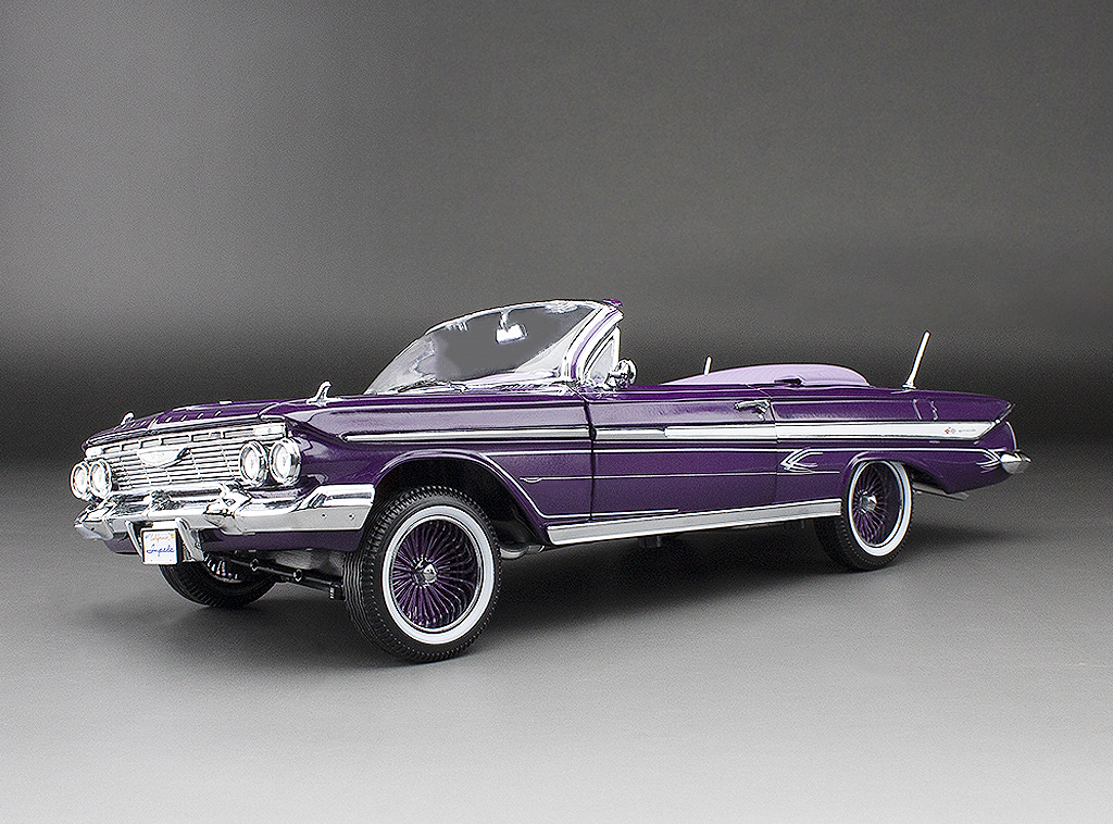 Chevrolet Impala 1961 Open Convertilbe Lowrider 1:18 Sunstar