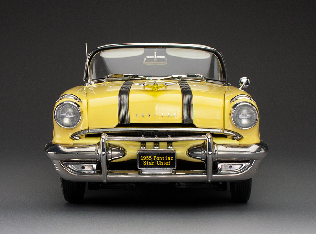 Pontiac Star Chief 1955 Conversível 1:18 Sunstar Platinum Amarelo