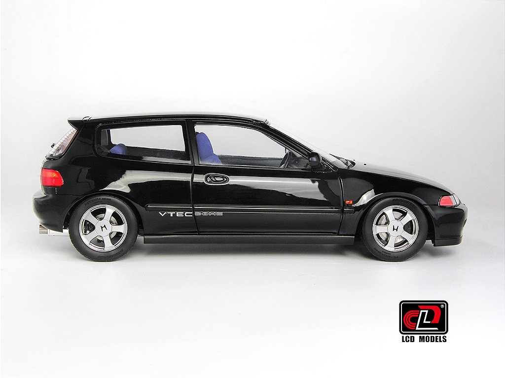 Honda CIVIC SiR II(EG6) 1:18 LCD Models Preto - 20 anos! Loja on