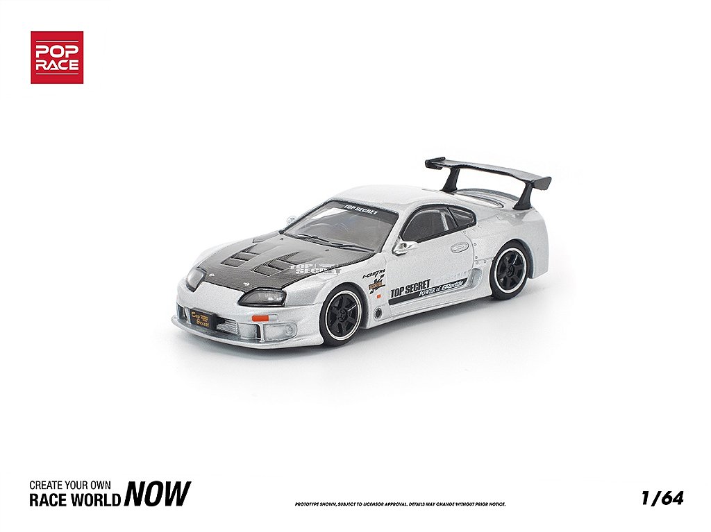 POPRACE SUPRA TOP SECRET スープラ 2台セット PRÉ-VENDA *** Toyota Supra GT300 TOP SECRET 1:64 POP RACE Prata
