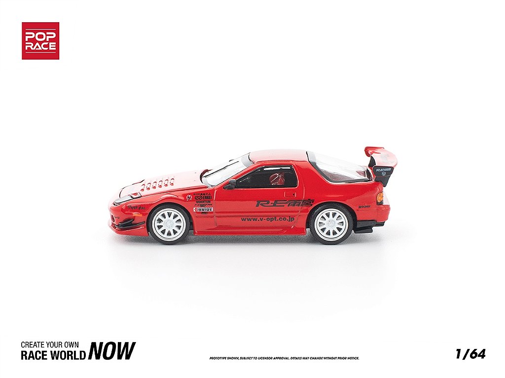 Mazda RX7 FC3S Re-Amemiya 1:64 POP RACE Vermelho - 20 anos! Loja
