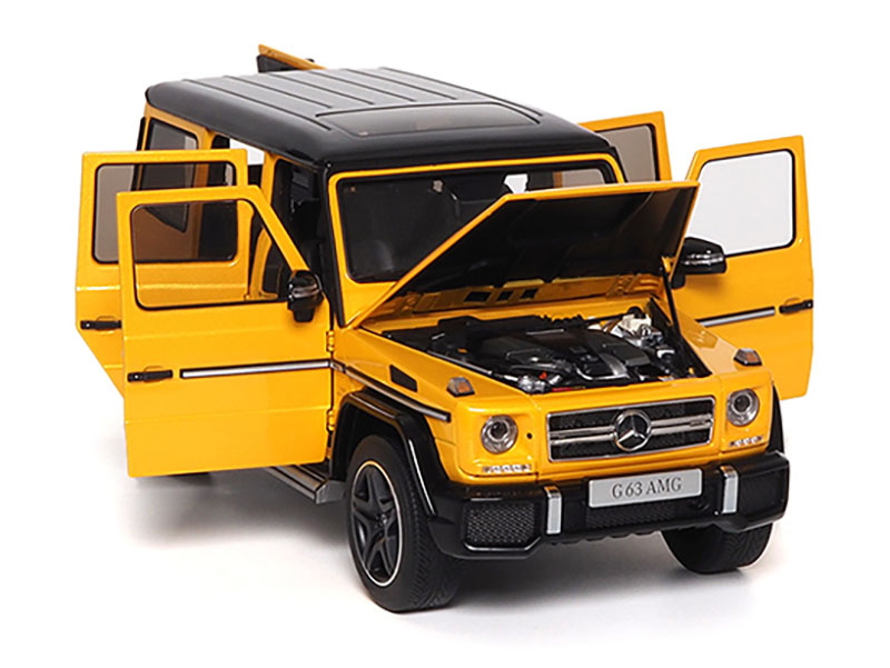 純正 Mercedes-AMG G 63 1:18 G manufaktur Mercedes AMG G 63 W463 2017 1:18 Almost Real Amarelo - 20 anos