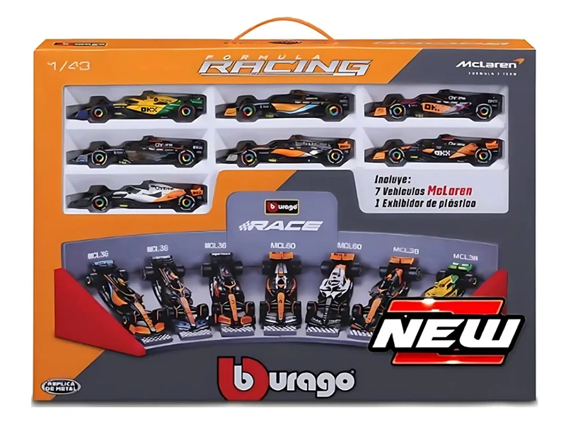 Fórmula 1 Set Cars McLaren c/ Display 1:43 Bburago - 19 anos! Loja