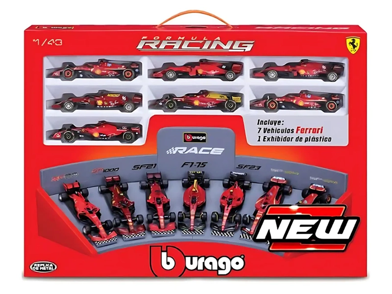 Fórmula 1 Set Cars Ferrari c/ Display 1:43 Bburago - 20 anos! Loja