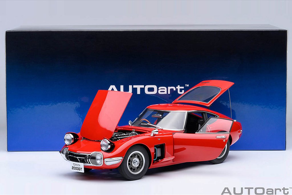 Toyota 2000GT 1967 1:18 Autoart Vermelho - 20 anos! Loja on-line