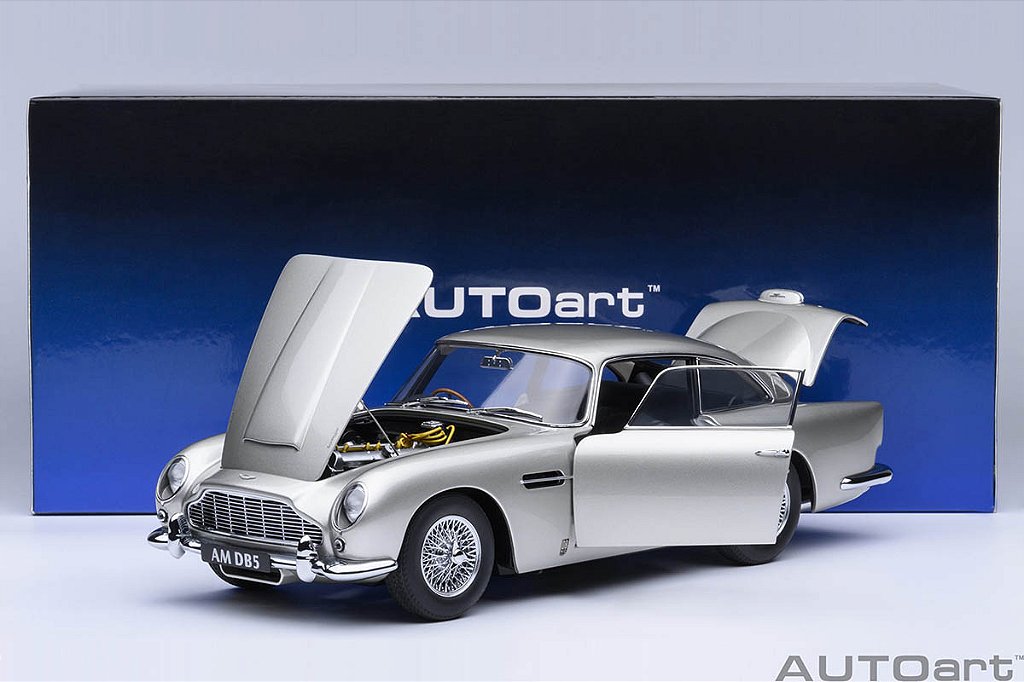 PRÉ-VENDA *** Aston Martin DB5 1964 1:18 Autoart Prata - 20 anos