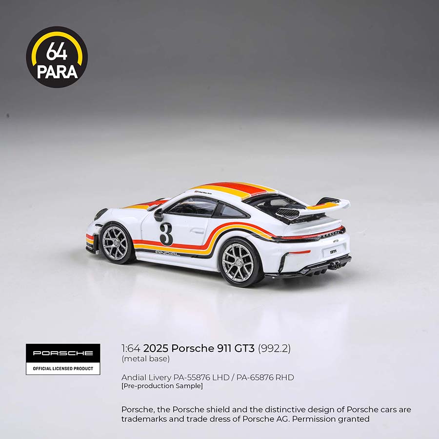 Porsche 911 GT3 (992.2) 2025 Andial Livery 1:64 PARA64 - 20 anos