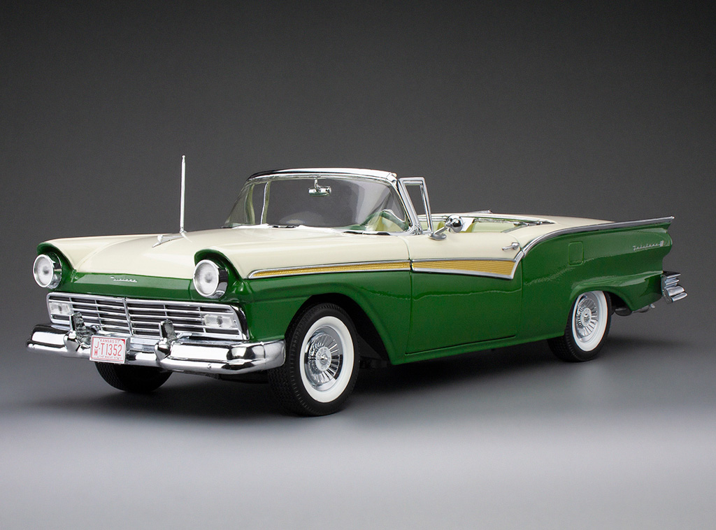 No5ミニカー1/18箱ありSun Star Ford 57 Sky liner Ford Fairlane 500 Skyliner 1957 1:18 Sunstar Verde - 20 anos! Loja