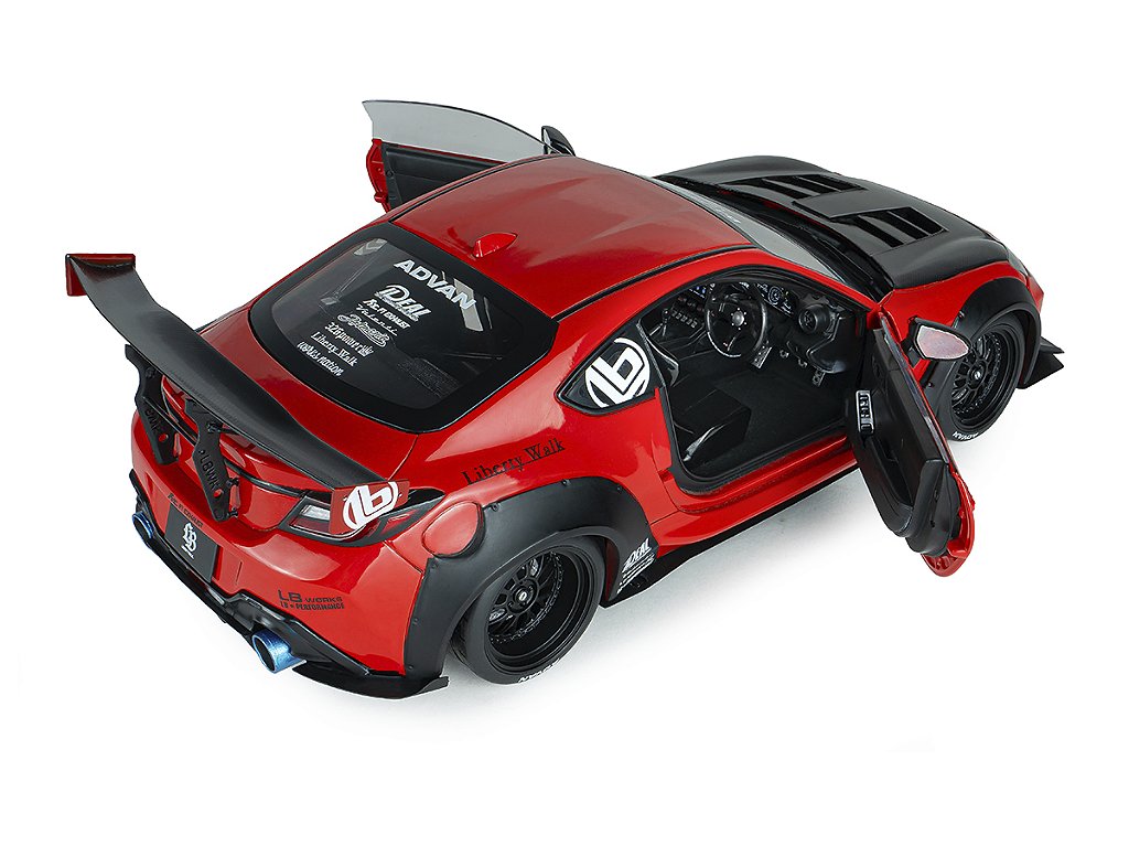 Toyota GR86 LBWK Liberty Walk Body Kit 2024 1:18 Solido Vermelho