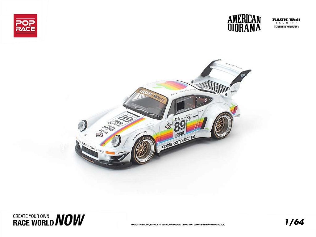 ポップレース 1/64 RWB 930 シルバークローム RWB 930 APPLE com Figura 1:64 POP RACE - 20 anos! Loja on-line de