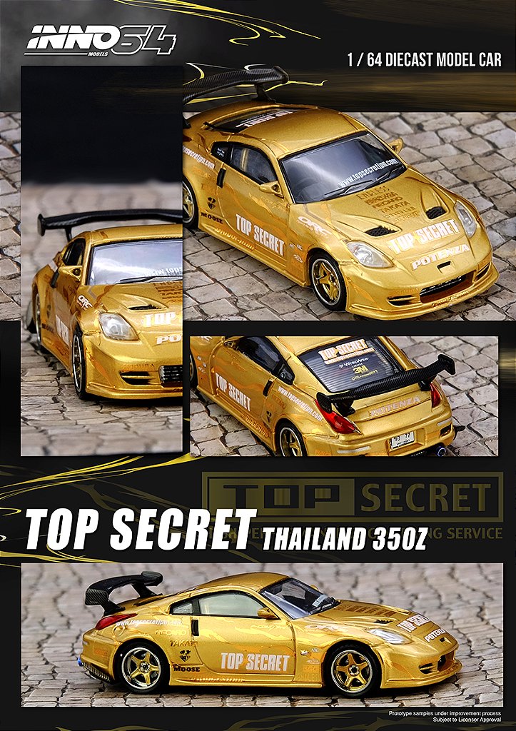 PRÉ-VENDA *** Top Secret Thailand 350Z 1:64 INNO64 PV12943 - 20