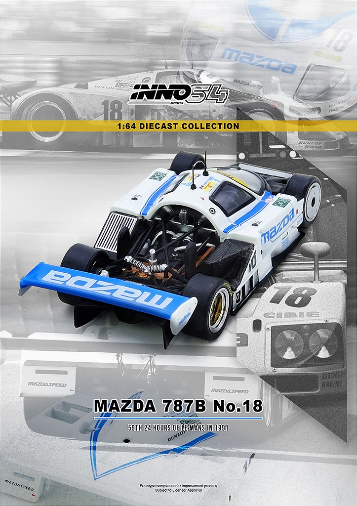 MAZDA 787B No.18 59th 24 Hours Le Mans 1991 1:64 INNO64 - 20 anos