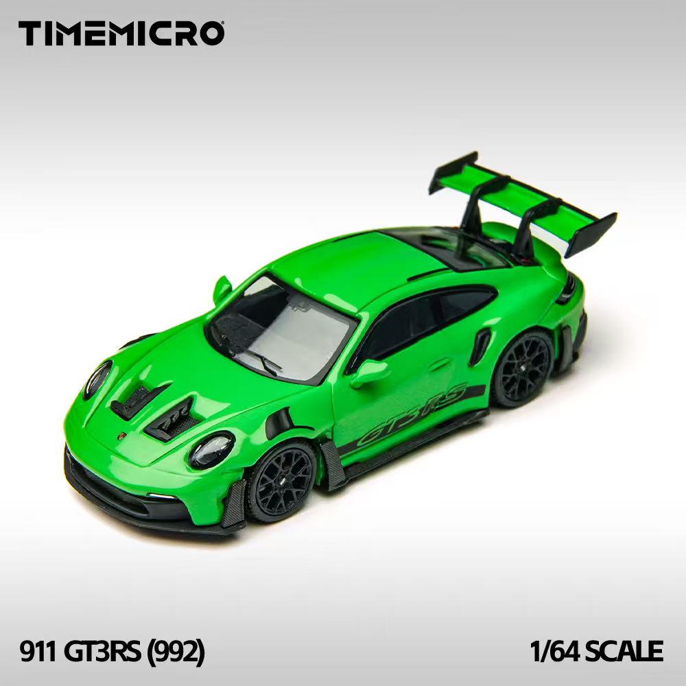Porsche 911 (992) GT3 RS 1:64 TimeMicro Verde - 20 anos! Loja on