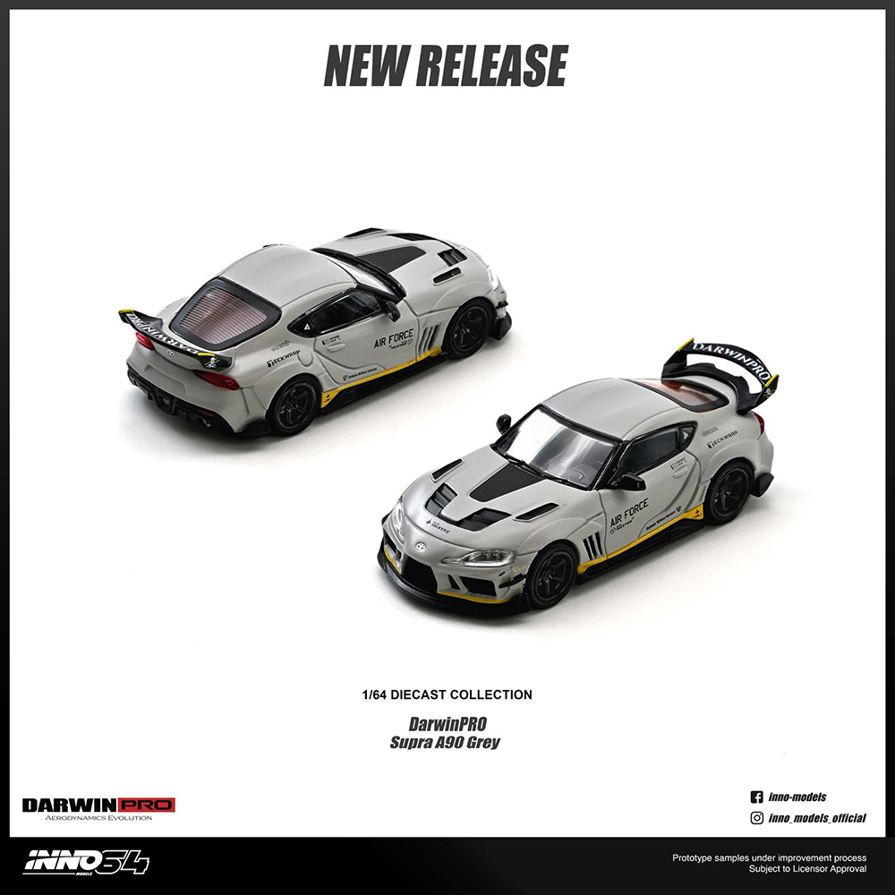 PRÉ-VENDA *** Toyota Supra A90 DarwinPRO 1:64 INNO64 Cinza PV12993