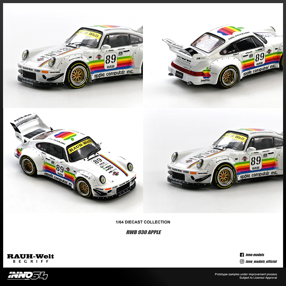 RWB 930 #89 Apple 1:64 INNO64 - 20 anos! Loja on-line de