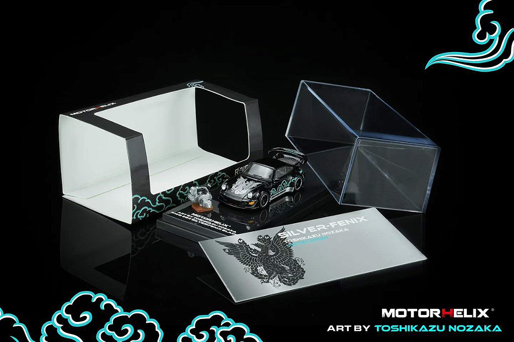 Porsche RWB 964 Silver Fenix Toshikazu Nozaka 1:64 MOTORHELIX - 20