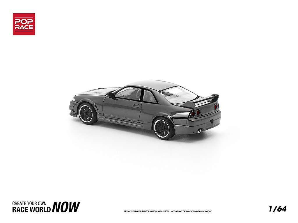 Nissan Skyline GT-R R33 1:64 POP RACE Dark Chrome Series - 20 anos